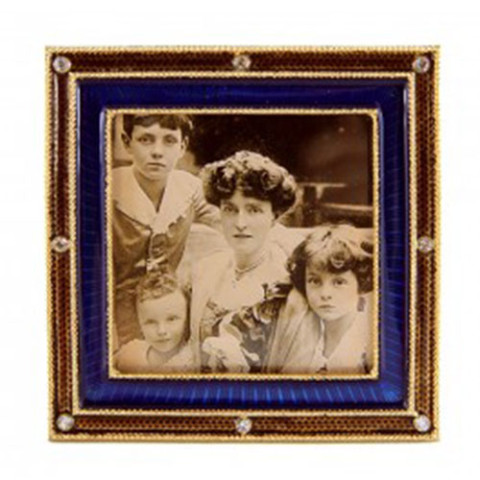 Russian Imperial Two-Color Frame (3.5-in. sq. sapphire)