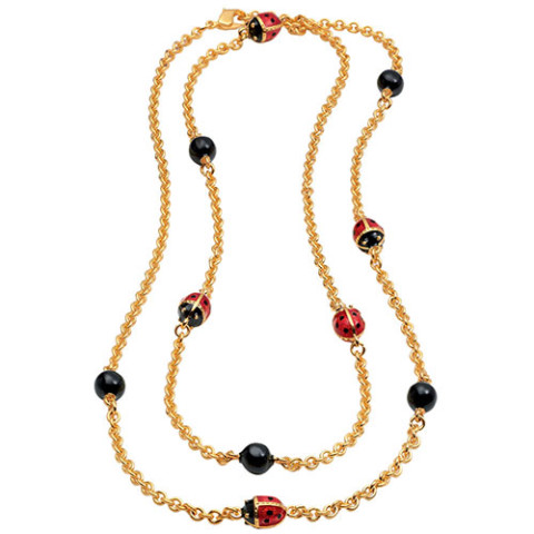 RUSSIAN IMP.LADYBUG NECKL.36" 0000