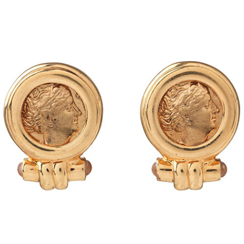 Roman Empress Coin Earrings (post)