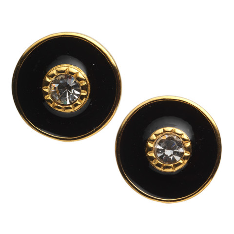 Russian Imperial Jeweled Earrings (black)